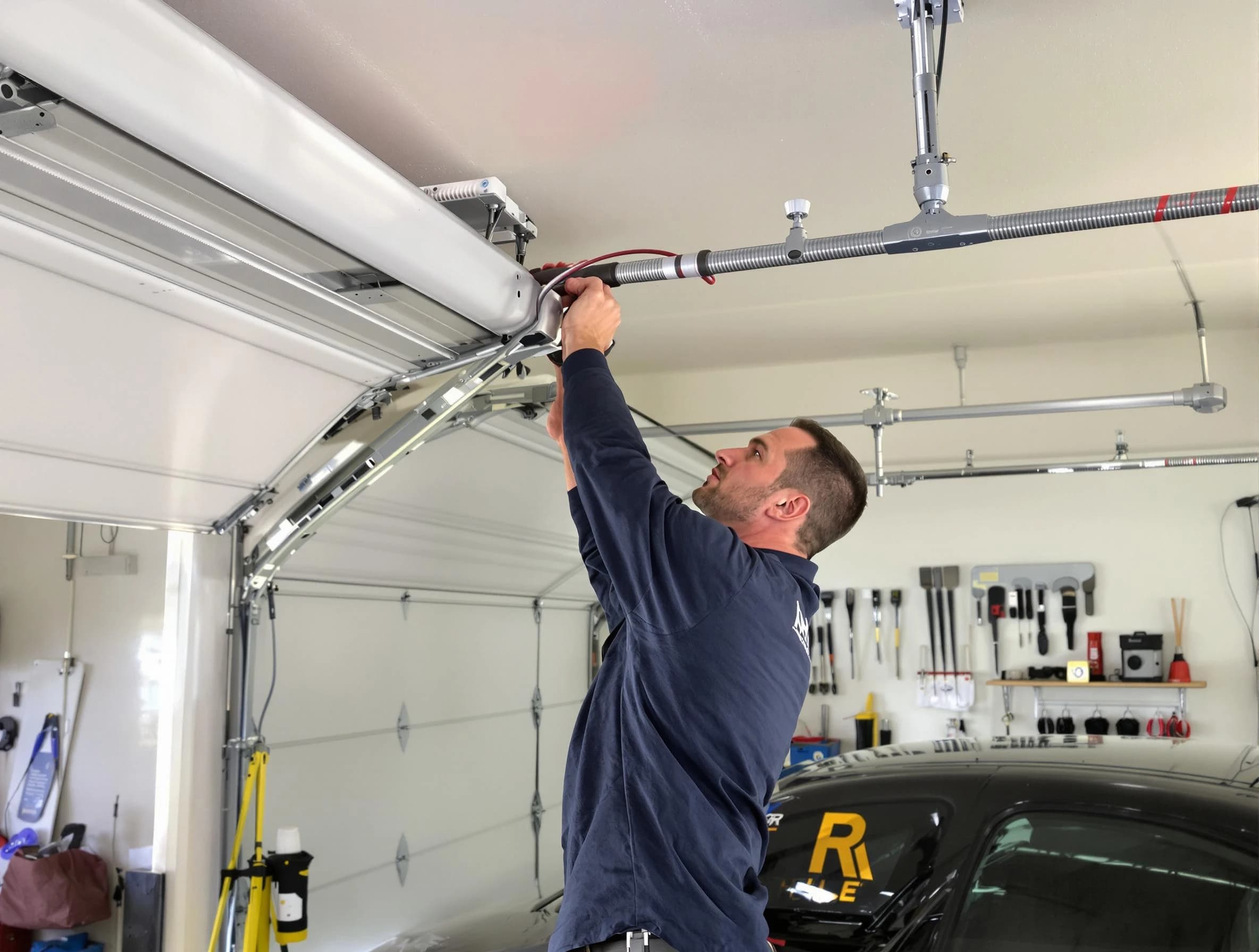 Somerset Garage Door Repair technician performing garage door cable repair in Somerset