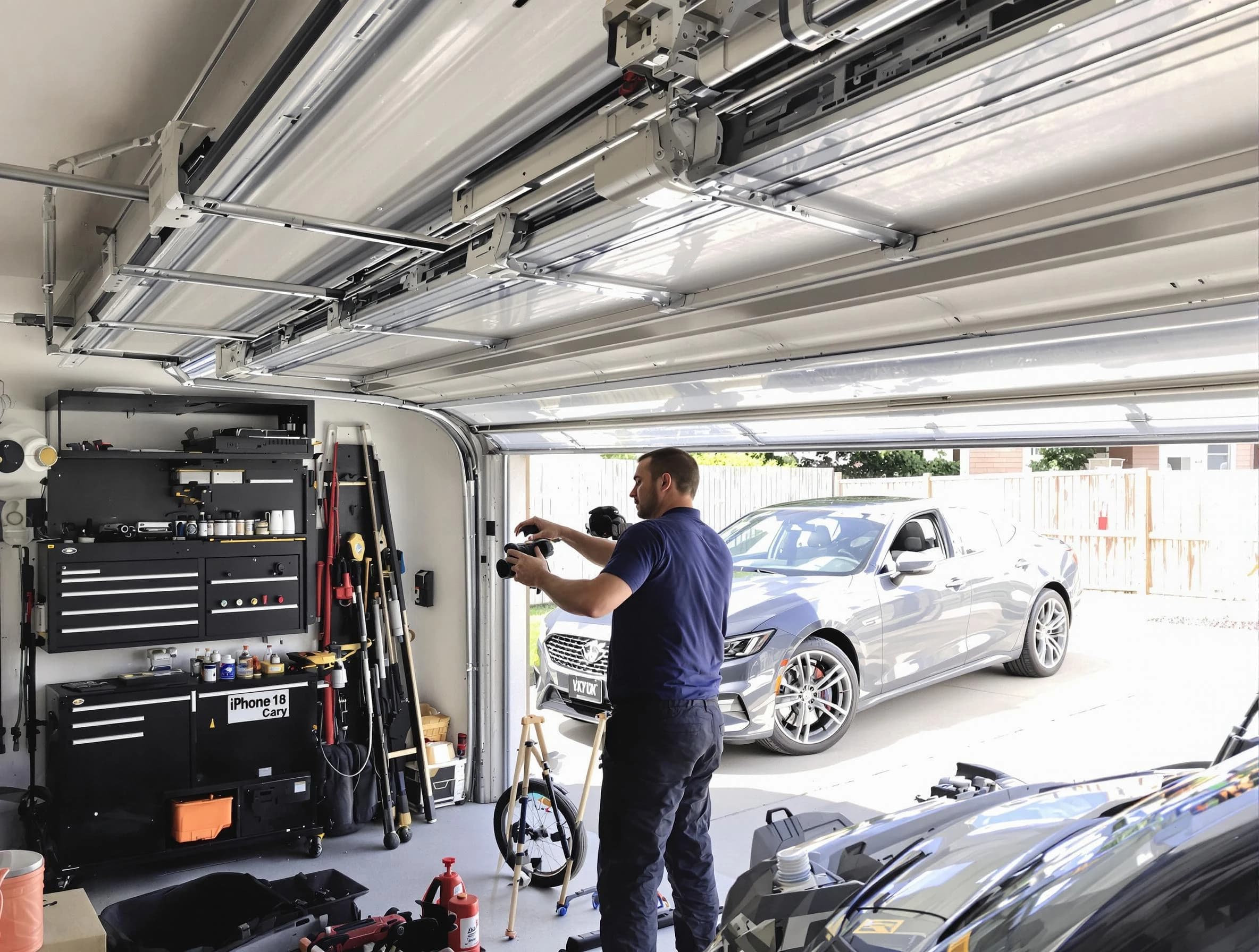 Somerset Garage Door Repair technician fixing noisy garage door in Somerset