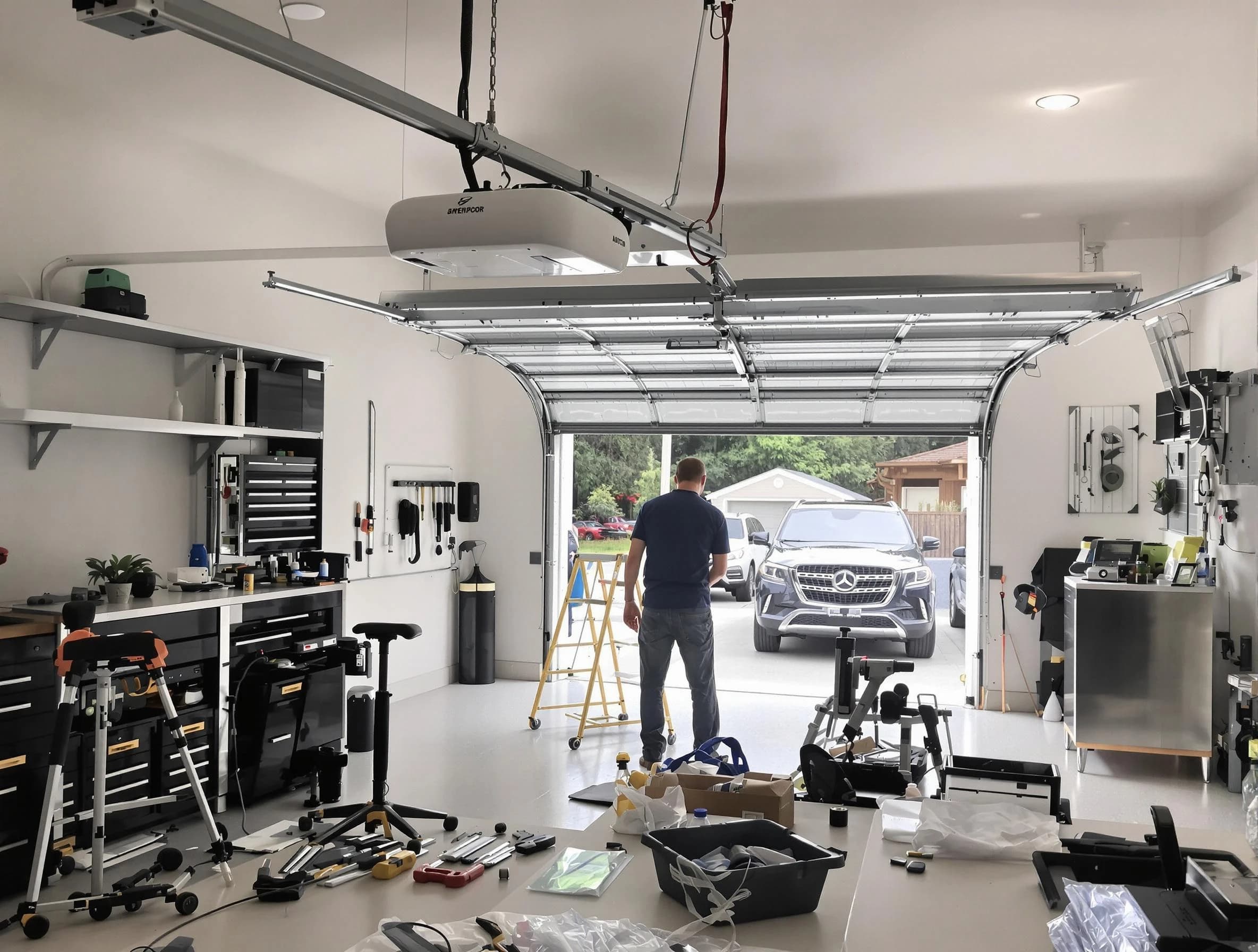 Garage door opener installation by Somerset Garage Door Repair in Somerset