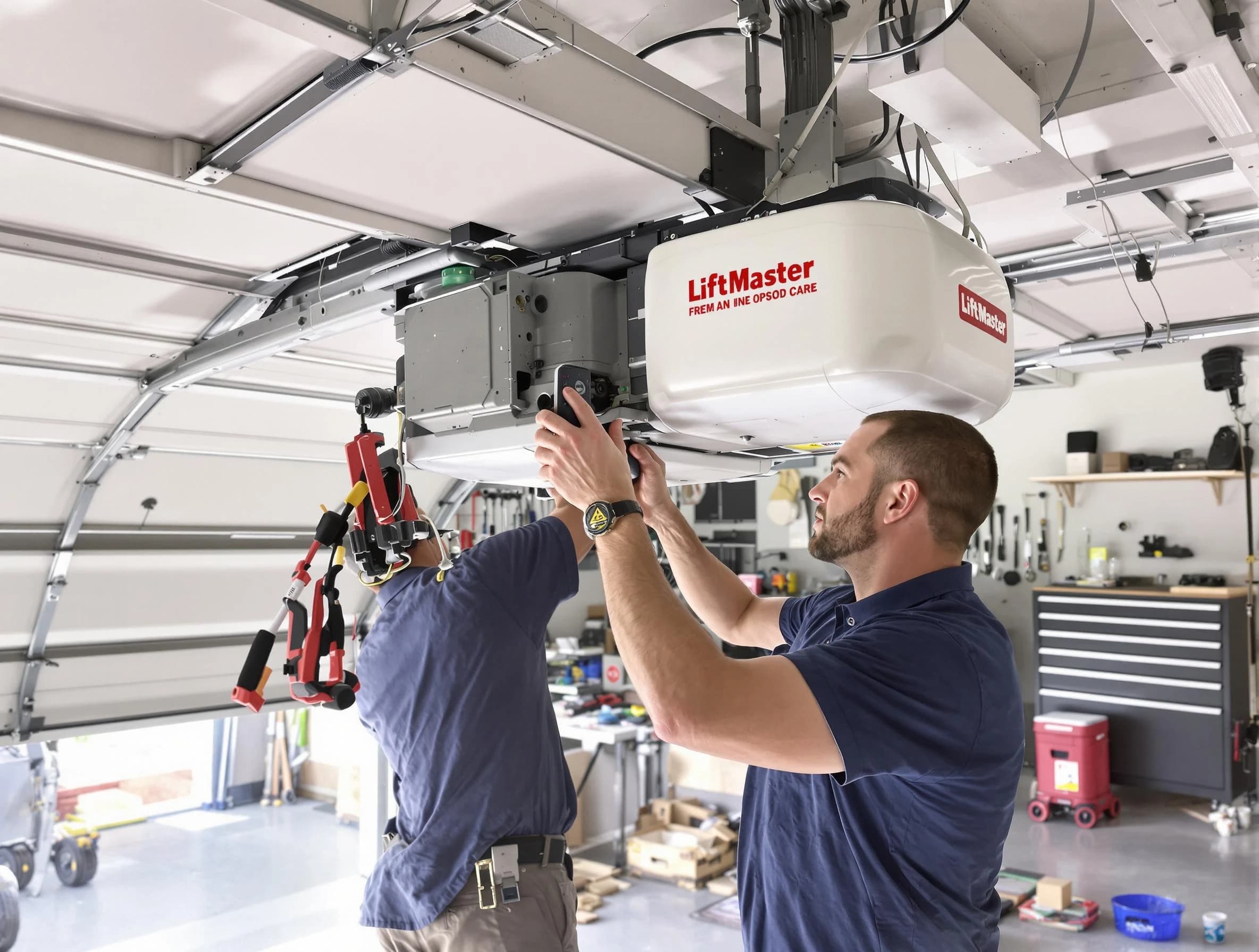 Somerset Garage Door Repair technician performing advanced diagnostics on garage opener in Somerset