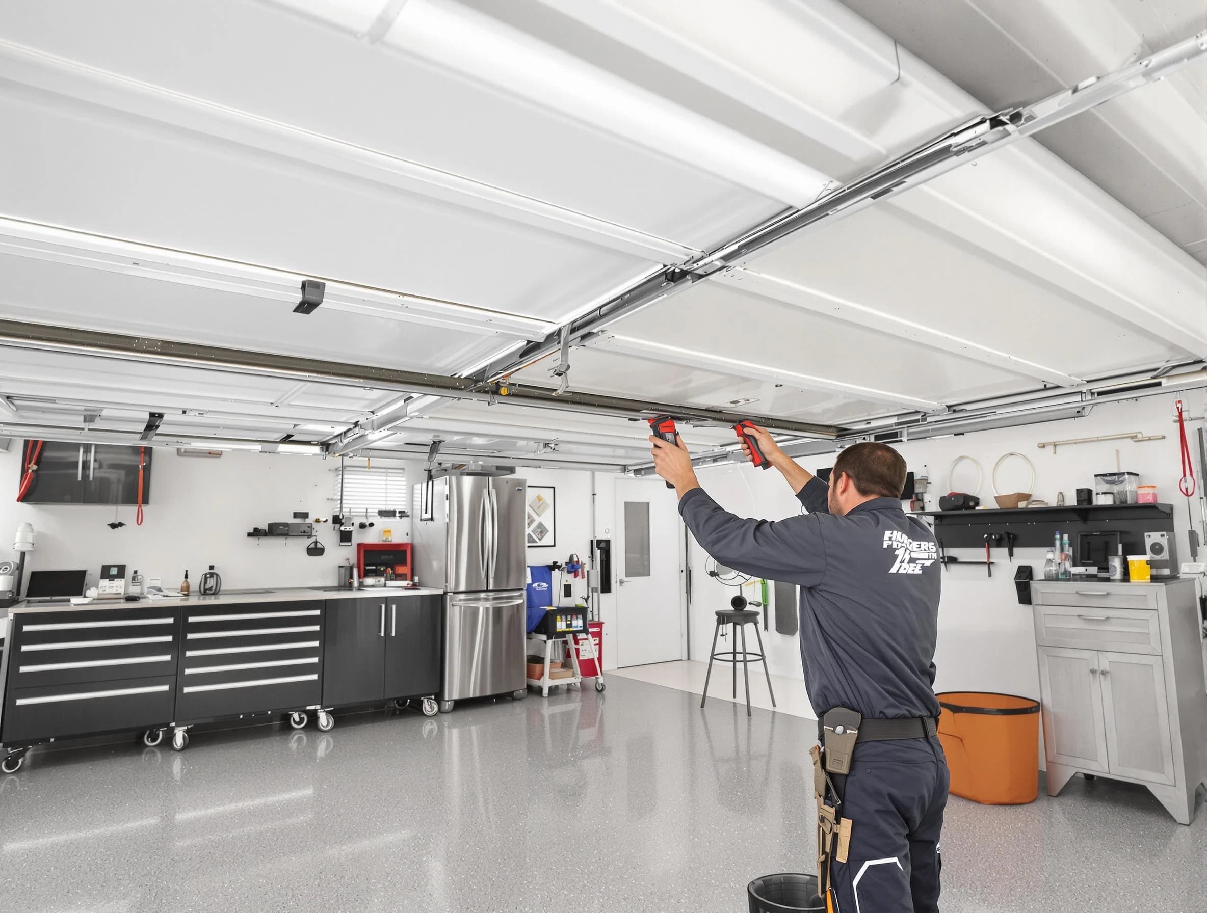 Overhead garage door repair service by Somerset Garage Door Repair in Somerset