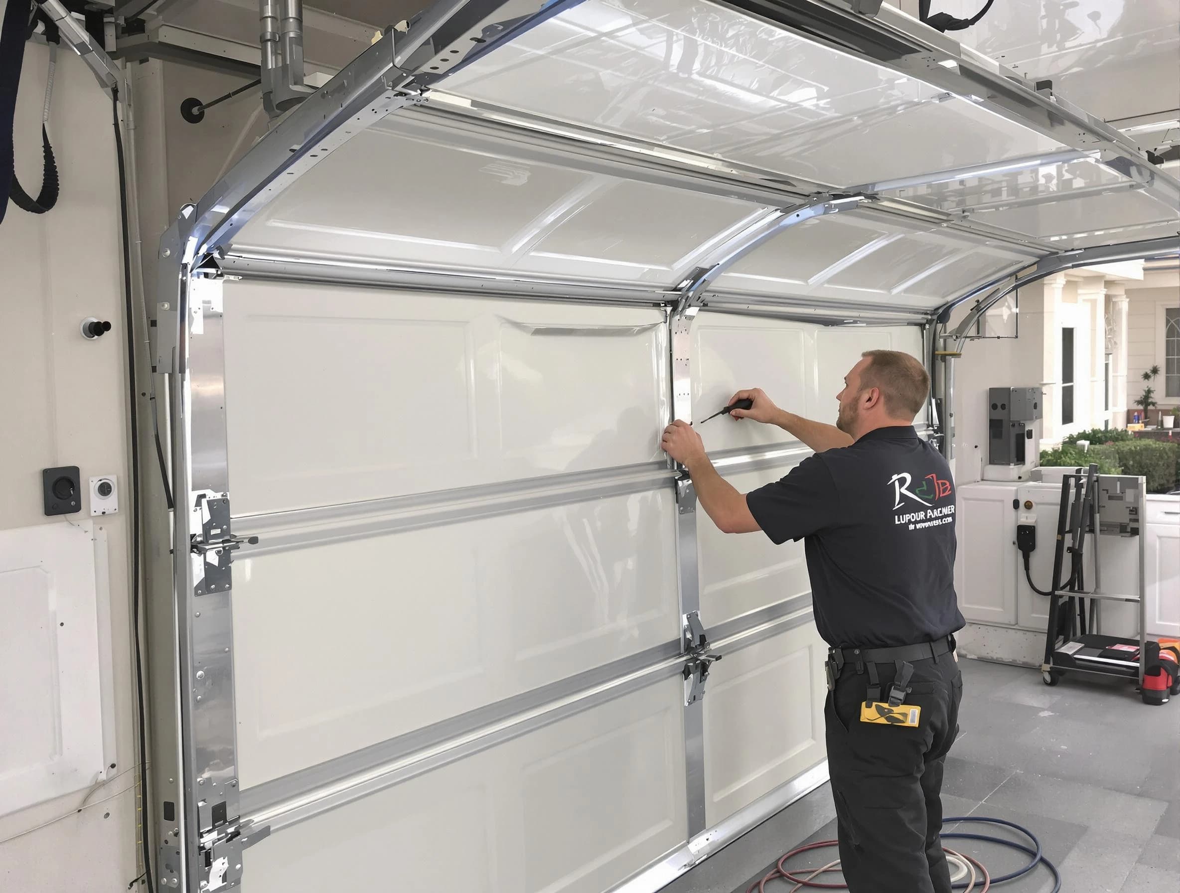 Somerset Garage Door Repair professional performing panel repair in Somerset