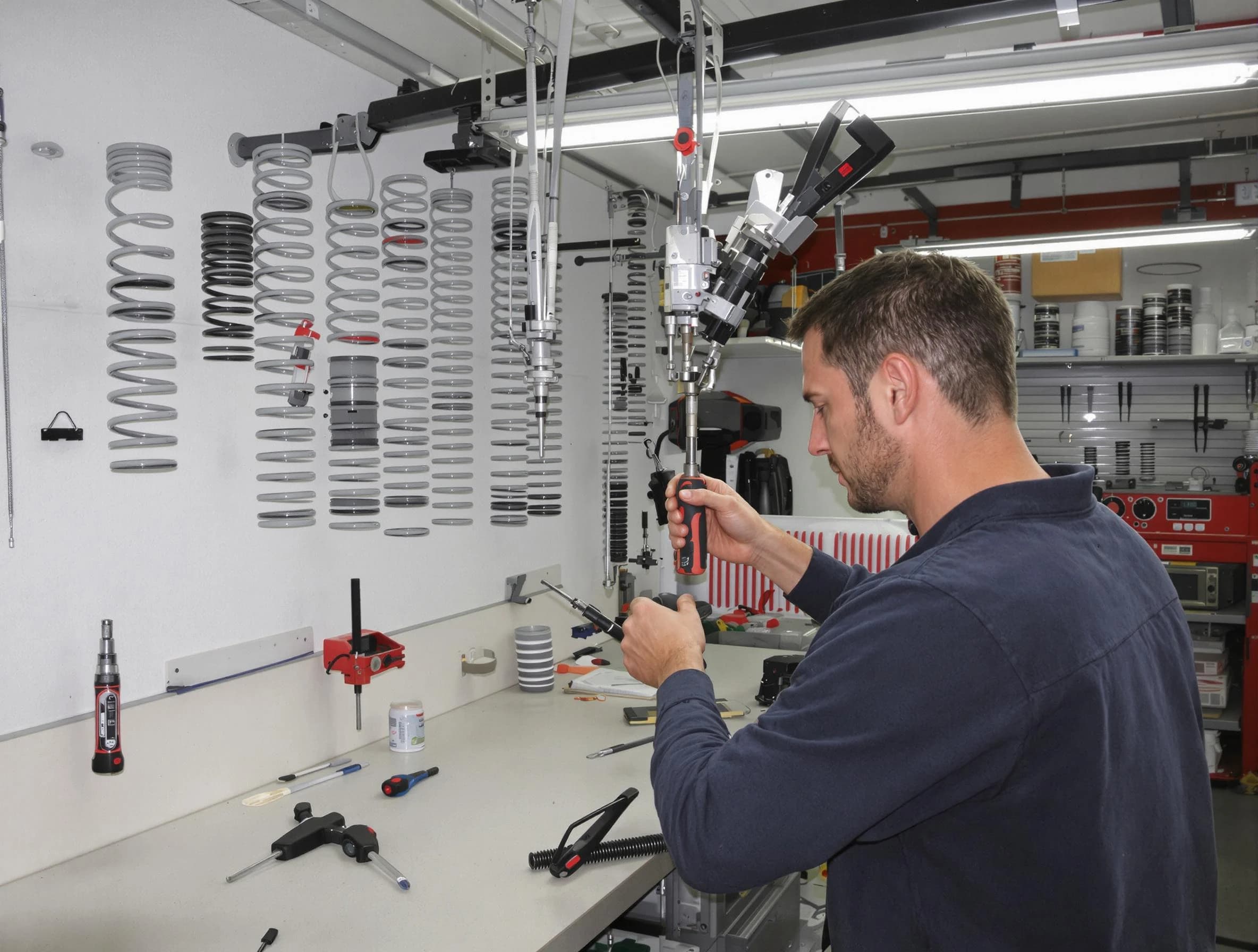 Somerset Garage Door Repair safety certified technician performing precision spring replacement in Somerset