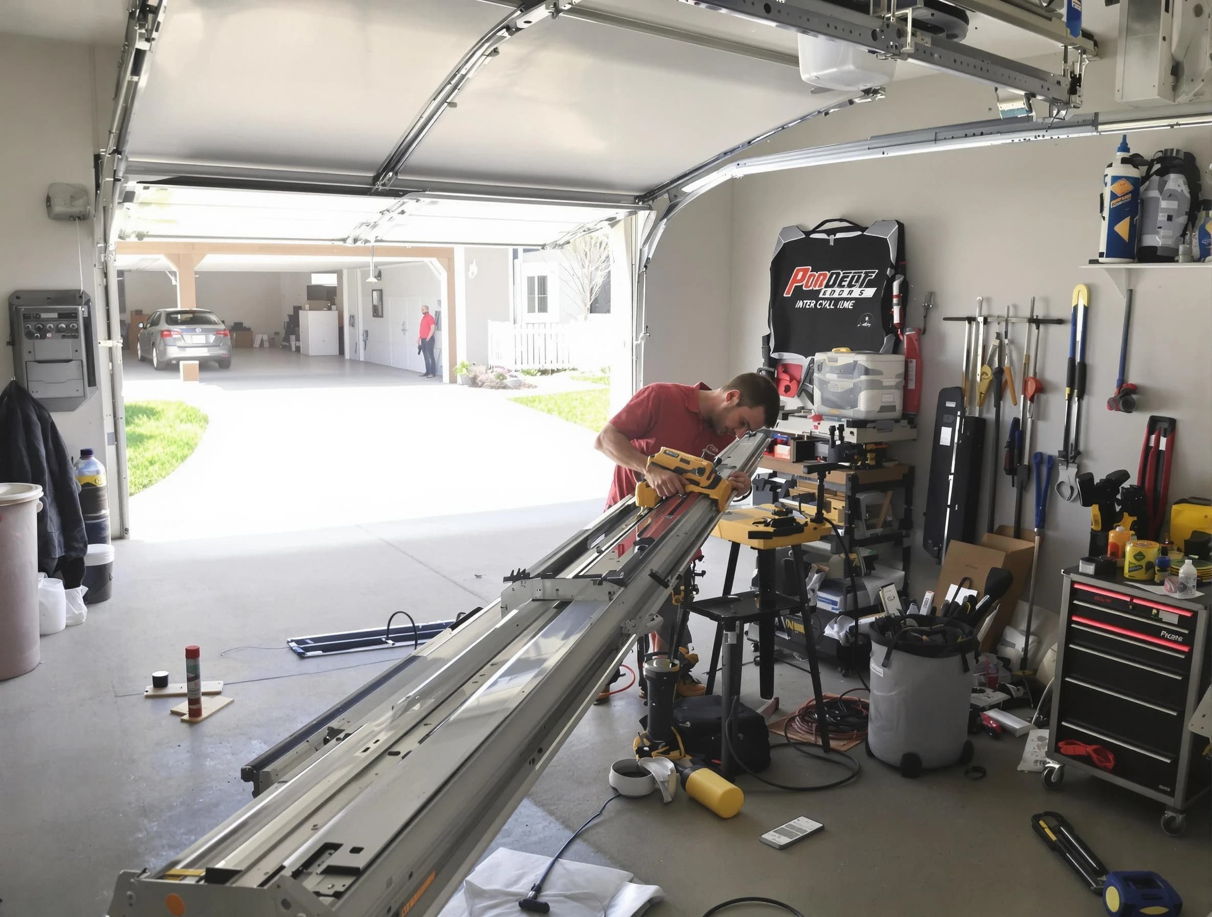 Somerset Garage Door Repair expert performing track repair in Somerset