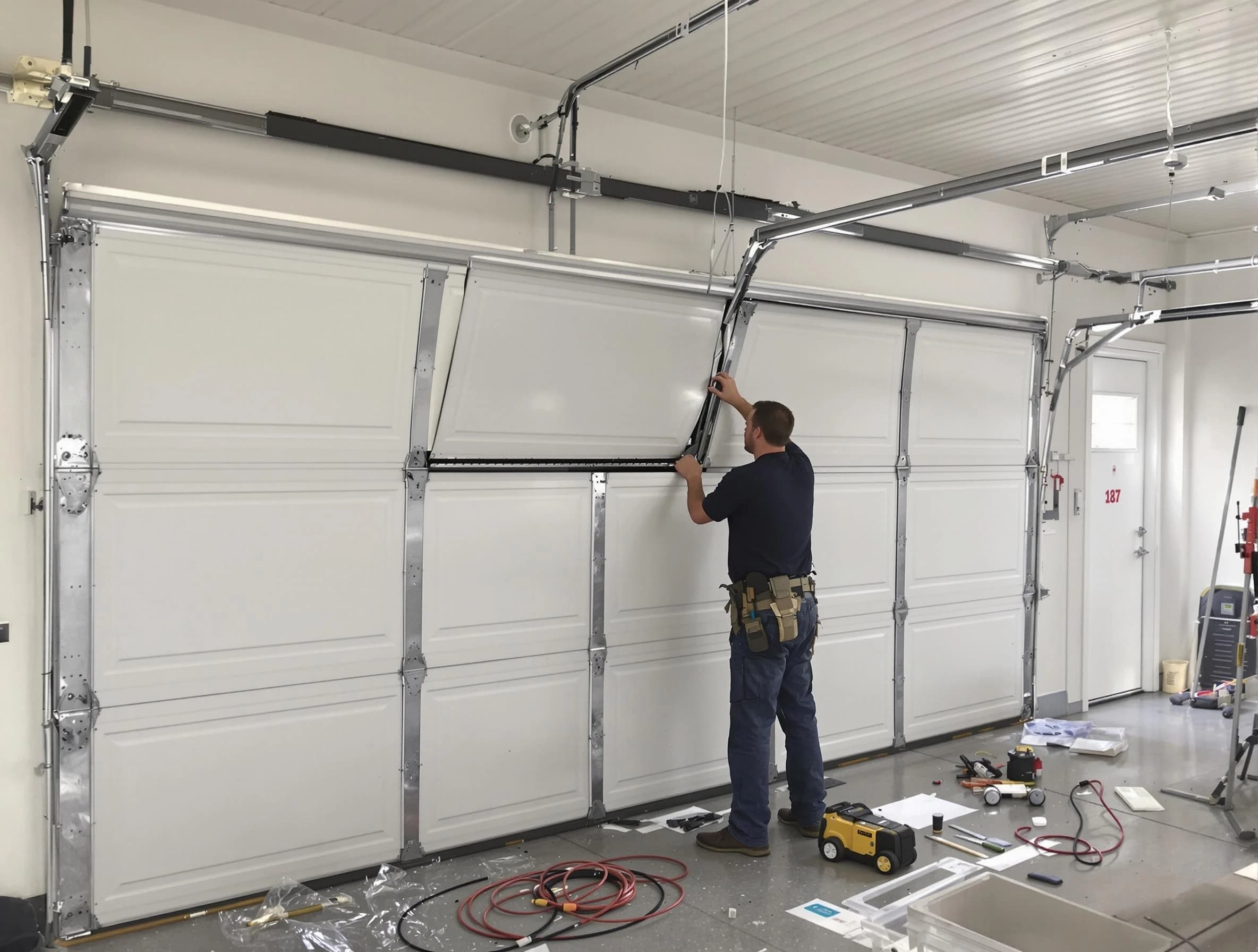 Garage Door Section Replacement in Somerset